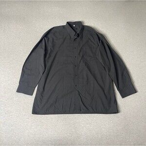 Maestro Men’s Solid Black Button-Up Dress Shirt